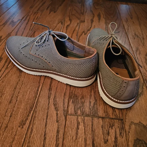 Johnston & Murphy Men's Knit Green Wing Oxfords - Picture 4 of 6